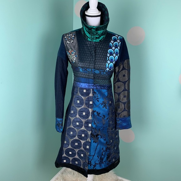 desigual patchwork coat